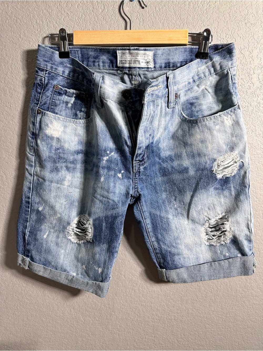 Vintage Y2K Ecko Unltd Distressed Denim Jorts | Size 32 Skater Grunge